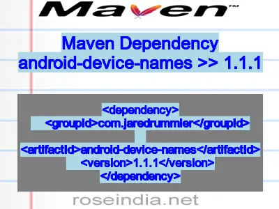 Maven dependency of android-device-names version 1.1.1