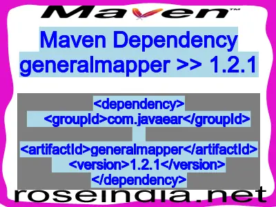 Maven dependency of generalmapper version 1.2.1