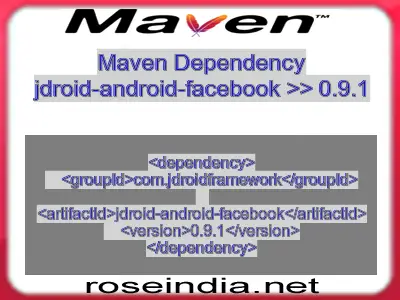 Maven dependency of jdroid-android-facebook version 0.9.1