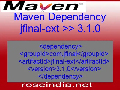 Maven dependency of jfinal-ext version 3.1.0