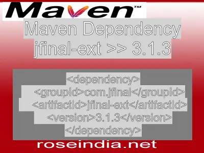 Maven dependency of jfinal-ext version 3.1.3