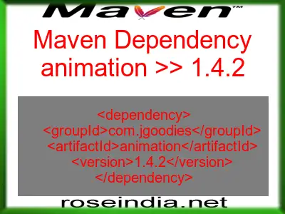 Maven dependency of animation version 1.4.2