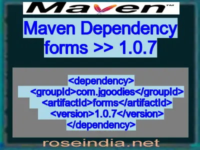 Maven dependency of forms version 1.0.7