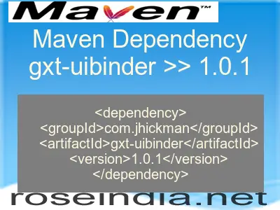 Maven dependency of gxt-uibinder version 1.0.1