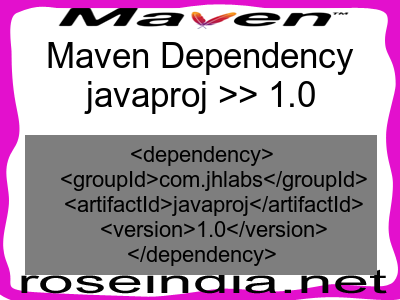 Maven dependency of javaproj version 1.0