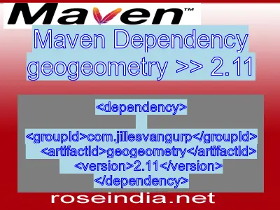 Maven dependency of geogeometry version 2.11