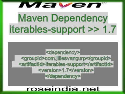 Maven dependency of iterables-support version 1.7