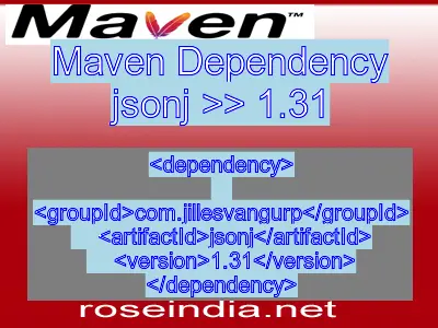 Maven dependency of jsonj version 1.31