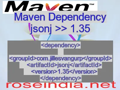 Maven dependency of jsonj version 1.35