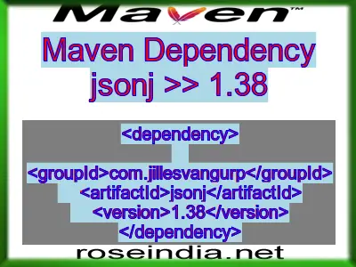 Maven dependency of jsonj version 1.38