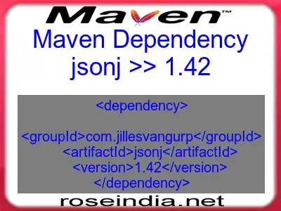 Maven dependency of jsonj version 1.42