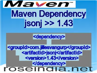 Maven dependency of jsonj version 1.43