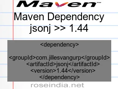 Maven dependency of jsonj version 1.44