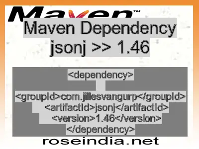 Maven dependency of jsonj version 1.46