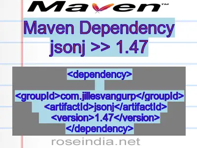 Maven dependency of jsonj version 1.47