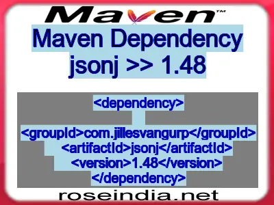 Maven dependency of jsonj version 1.48