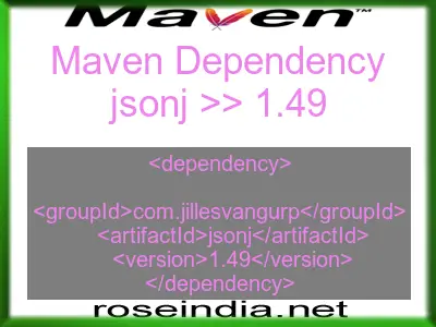 Maven dependency of jsonj version 1.49