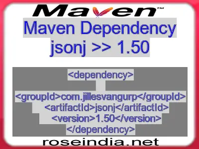 Maven dependency of jsonj version 1.50