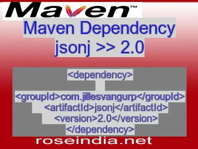 Maven dependency of jsonj version 2.0