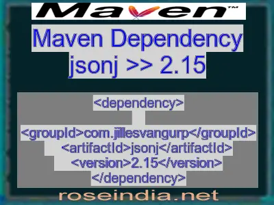 Maven dependency of jsonj version 2.15