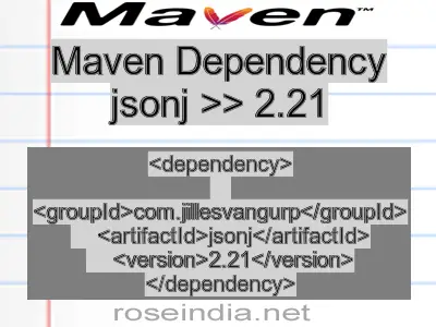 Maven dependency of jsonj version 2.21