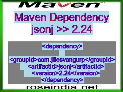 Maven dependency of jsonj version 2.24