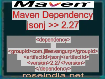 Maven dependency of jsonj version 2.27