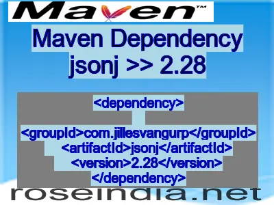 Maven dependency of jsonj version 2.28