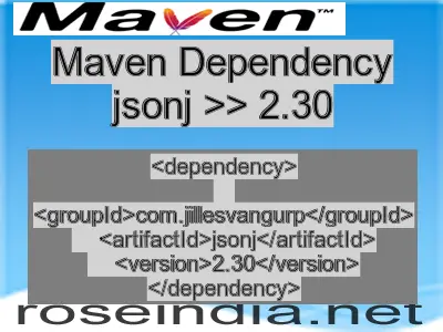 Maven dependency of jsonj version 2.30