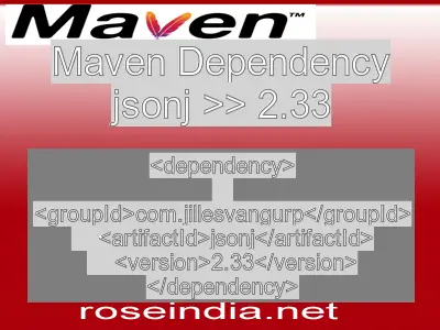 Maven dependency of jsonj version 2.33