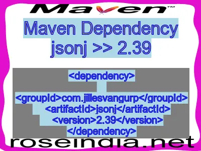 Maven dependency of jsonj version 2.39