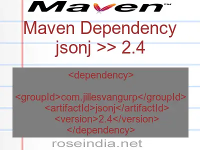 Maven dependency of jsonj version 2.4