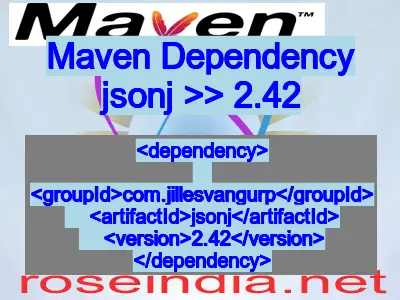 Maven dependency of jsonj version 2.42