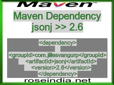 Maven dependency of jsonj version 2.6