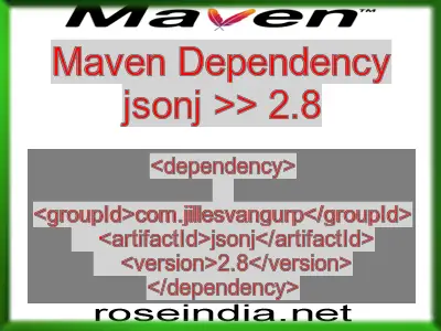 Maven dependency of jsonj version 2.8