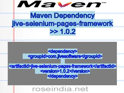 Maven dependency of jive-selenium-pages-framework version 1.0.2