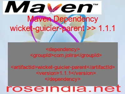 Maven dependency of wicket-guicier-parent version 1.1.1