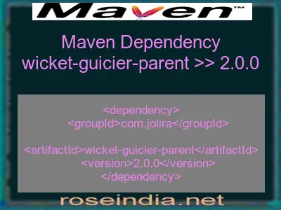 Maven dependency of wicket-guicier-parent version 2.0.0