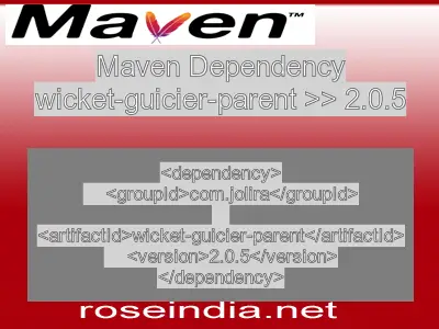 Maven dependency of wicket-guicier-parent version 2.0.5