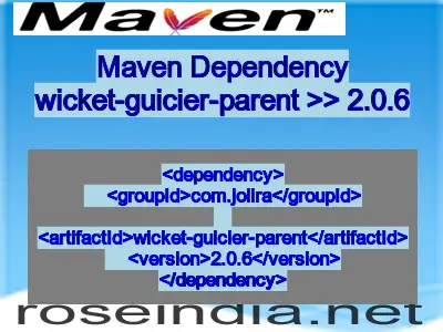 Maven dependency of wicket-guicier-parent version 2.0.6