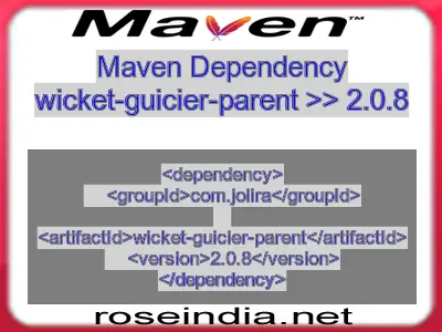 Maven dependency of wicket-guicier-parent version 2.0.8