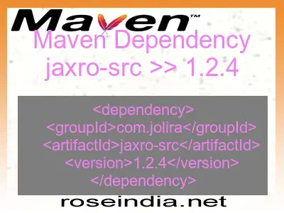 Maven dependency of jaxro-src version 1.2.4