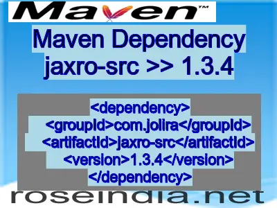 Maven dependency of jaxro-src version 1.3.4