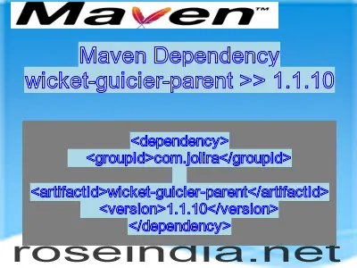 Maven dependency of wicket-guicier-parent version 1.1.10