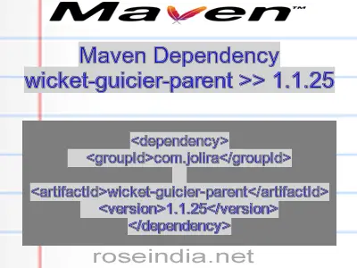 Maven dependency of wicket-guicier-parent version 1.1.25