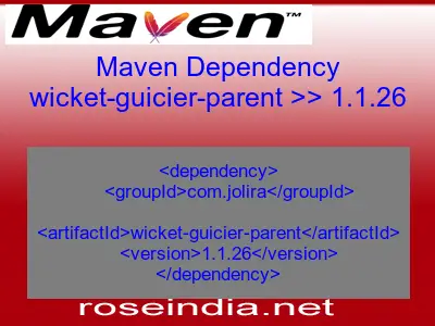 Maven dependency of wicket-guicier-parent version 1.1.26