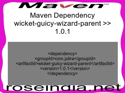 Maven dependency of wicket-guicy-wizard-parent version 1.0.1