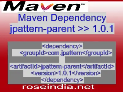 Maven dependency of jpattern-parent version 1.0.1