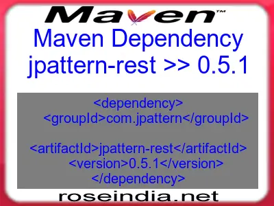 Maven dependency of jpattern-rest version 0.5.1