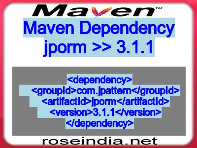 Maven dependency of jporm version 3.1.1